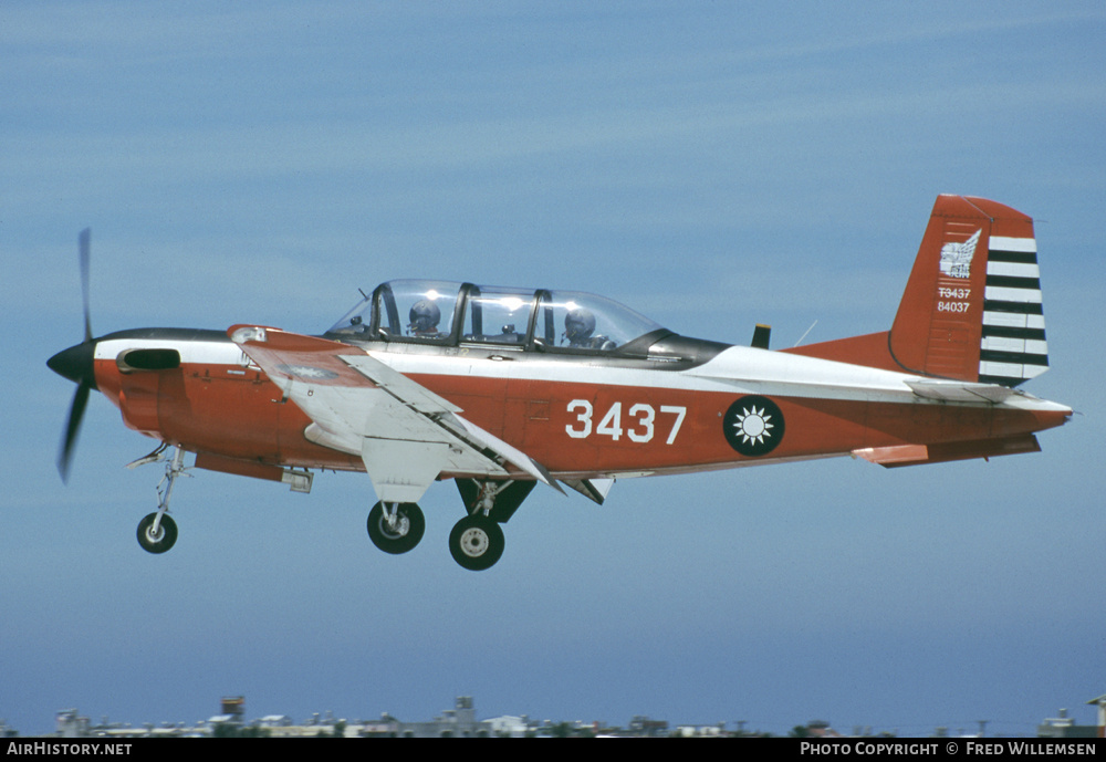 Aircraft Photo of T-3437 / 3437 | Beech T-34C-1 Turbo Mentor | Taiwan - Air Force | AirHistory.net #177758
