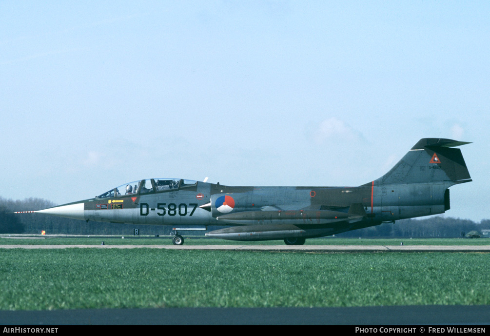 Aircraft Photo of D-5807 | Lockheed TF-104G Starfighter | Netherlands - Air Force | AirHistory.net #177863