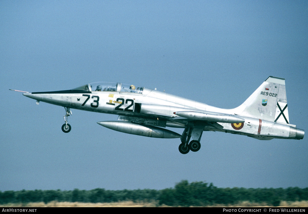 Aircraft Photo of AE9-022 | Northrop SF-5B Freedom Fighter | Spain - Air Force | AirHistory.net #177865