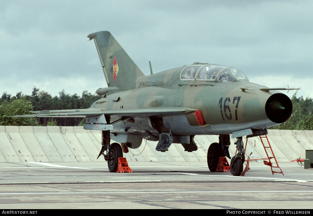 Aircraft Photo of 167 | Mikoyan-Gurevich MiG-21UM | East Germany - Air Force | AirHistory.net #177905