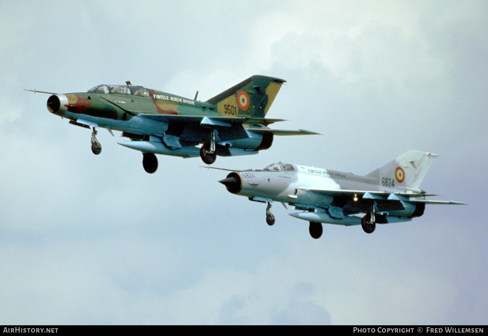 Aircraft Photo of 9501 | Mikoyan-Gurevich MiG-21UM Lancer B | Romania - Air Force | AirHistory.net #178110