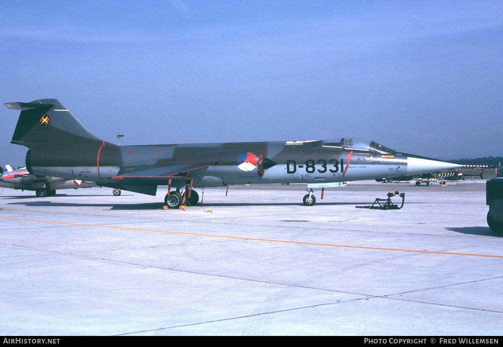 Aircraft Photo of D-8331 | Lockheed F-104G Starfighter | Netherlands - Air Force | AirHistory.net #178183