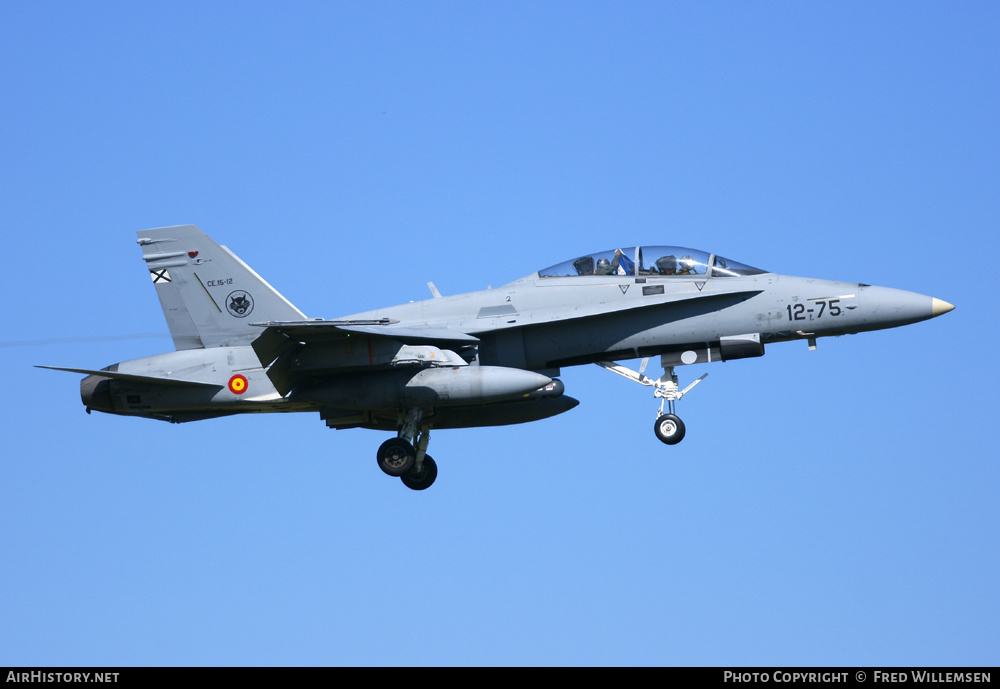 Aircraft Photo of CE15-12 | McDonnell Douglas EF-18BM Hornet | Spain - Air Force | AirHistory.net #178188