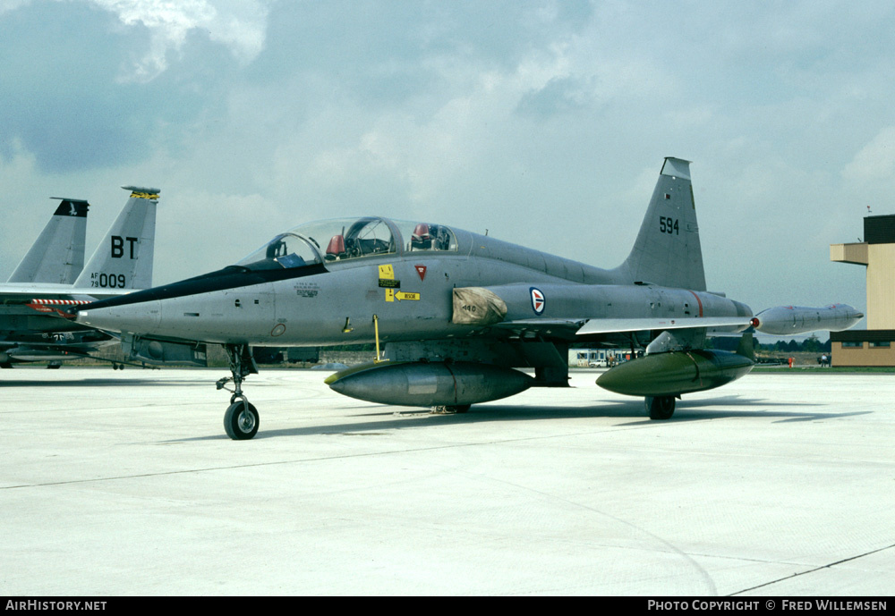 Aircraft Photo of 594 | Northrop F-5B Freedom Fighter | Norway - Air Force | AirHistory.net #178204