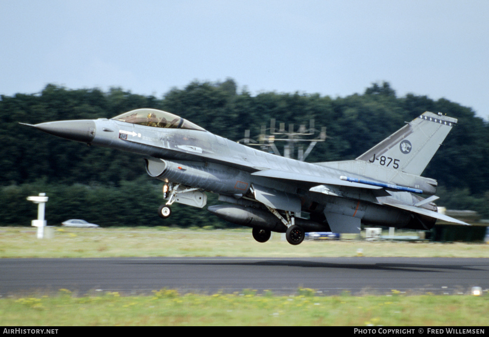 Aircraft Photo of J-875 | General Dynamics F-16AM Fighting Falcon | Netherlands - Air Force | AirHistory.net #178228