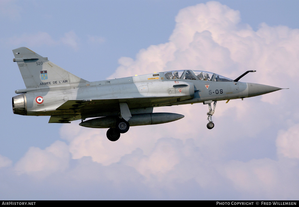 Aircraft Photo of 520 | Dassault Mirage 2000B | France - Air Force | AirHistory.net #178311