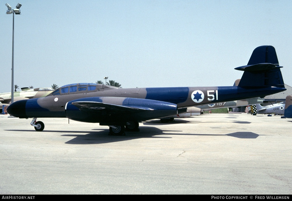 Aircraft Photo of 51 | Gloster Meteor NF13 | Israel - Air Force | AirHistory.net #178315