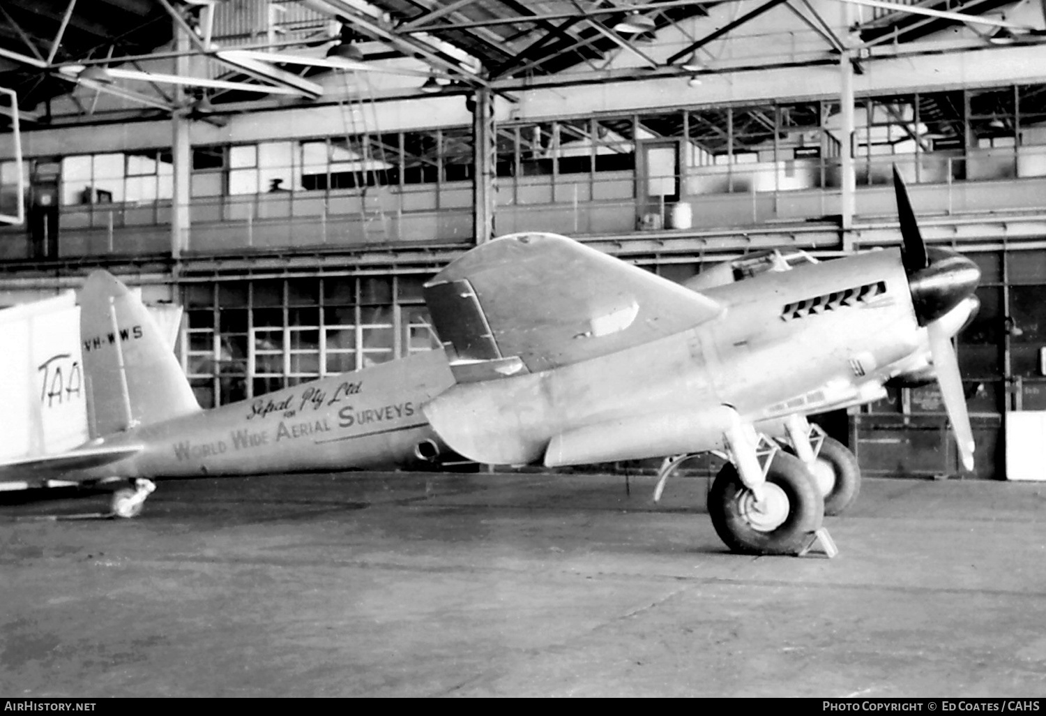 Aircraft Photo of VH-WWS | De Havilland D.H. 98 Mosquito PR41 | World Wide Aerial Surveys | AirHistory.net #178412