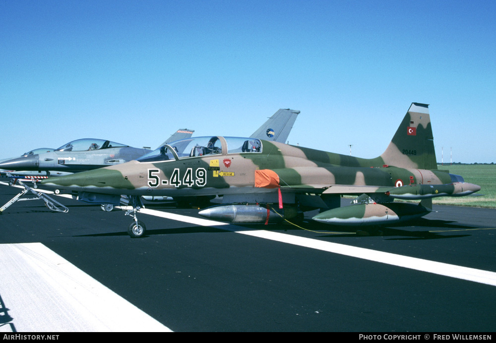 Aircraft Photo of 20449 | Northrop F-5B Freedom Fighter | Turkey - Air Force | AirHistory.net #178720