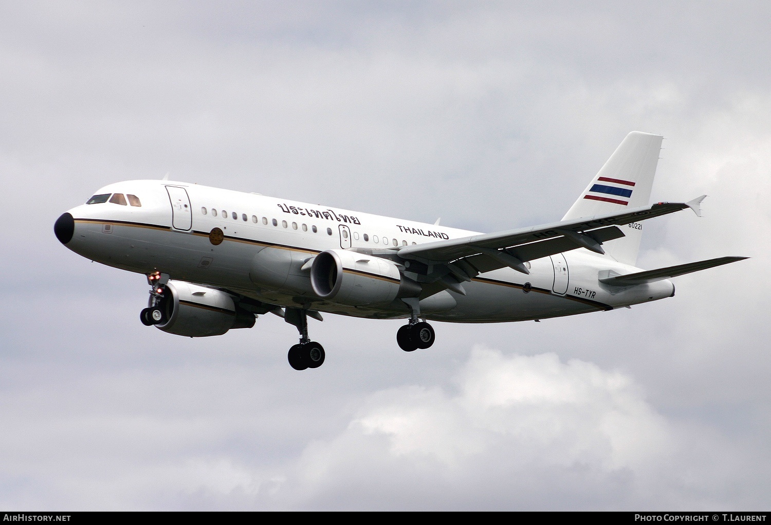 Aircraft Photo of L15-1/47 / HS-TYR | Airbus ACJ319 (A319-115/CJ) | Thailand - Air Force | AirHistory.net #178751