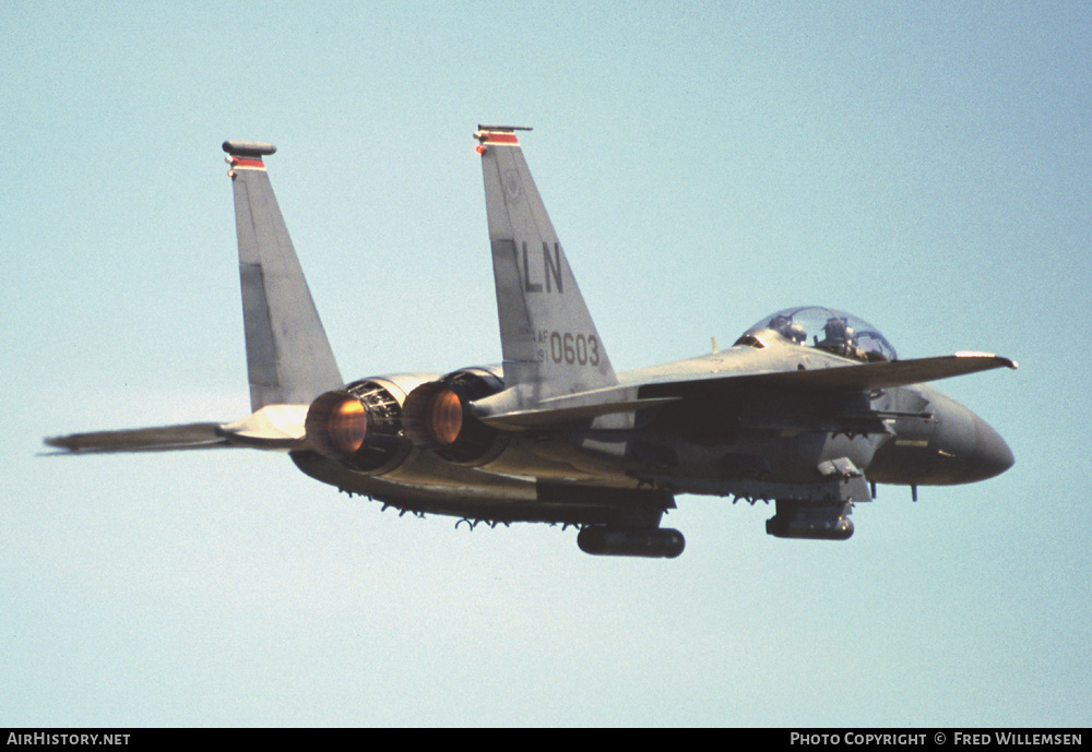 Aircraft Photo of 91-0603 / AF91-0603 | McDonnell Douglas F-15E Strike Eagle | USA - Air Force | AirHistory.net #178775