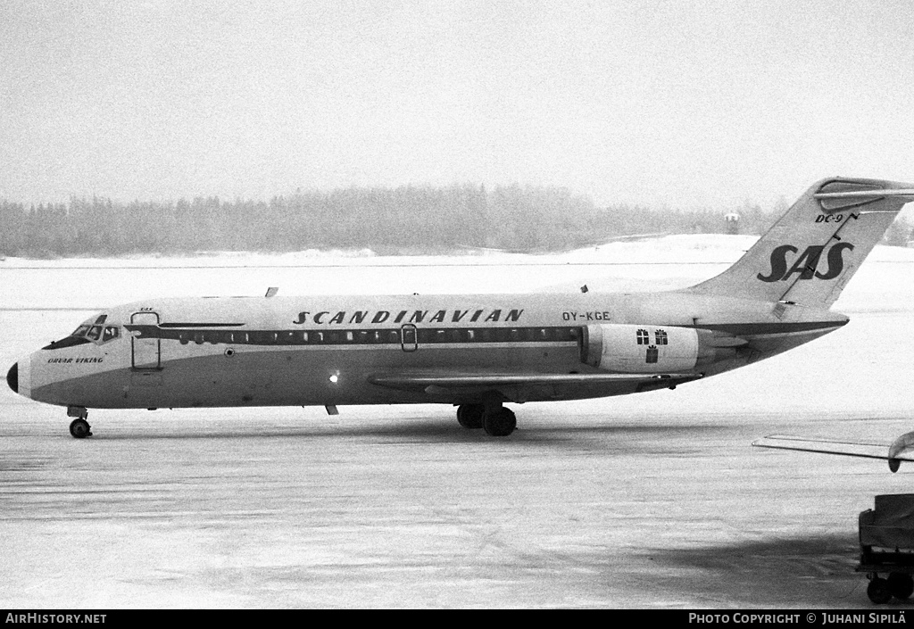 Aircraft Photo of OY-KGE | McDonnell Douglas DC-9-21 | Scandinavian Airlines - SAS | AirHistory.net #178839