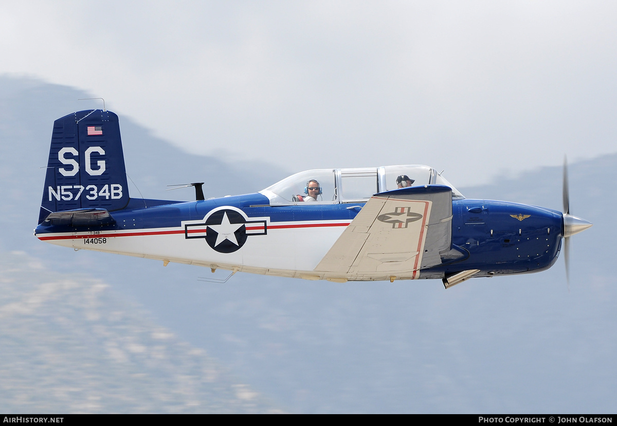 Aircraft Photo of N5734B | Beech T-34B Mentor | AirHistory.net #178854