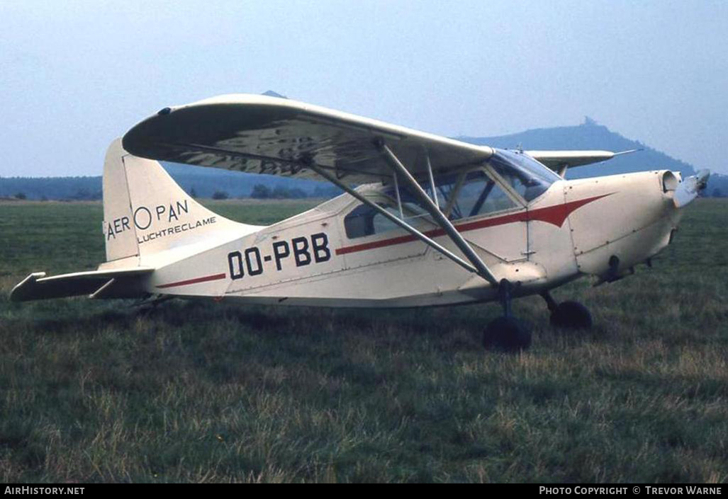 Aircraft Photo of OO-PBB | Stinson L-5B Sentinel | Aeropan Luchtreclame | AirHistory.net #178871
