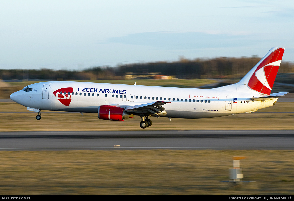 Aircraft Photo of OK-FGR | Boeing 737-45S | ČSA - Czech Airlines | AirHistory.net #178926
