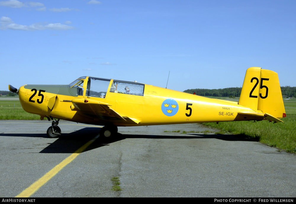 Aircraft Photo of SE-IGK | Saab Sk50B Safir (91B) | Sweden - Air Force | AirHistory.net #179134