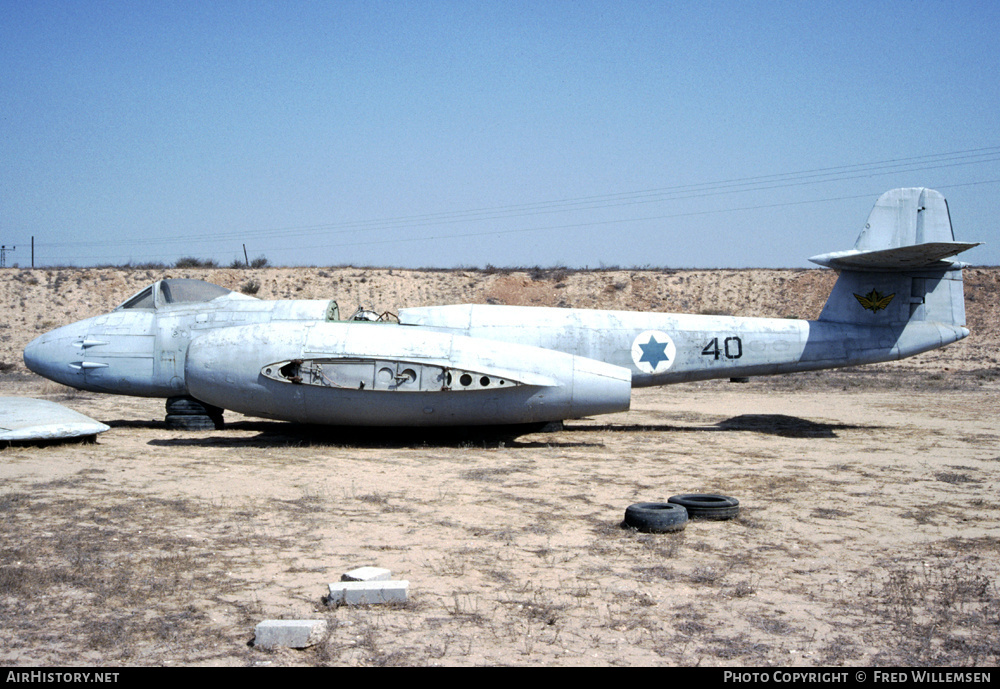 Aircraft Photo of 40 | Gloster Meteor F8 | Israel - Air Force | AirHistory.net #179136