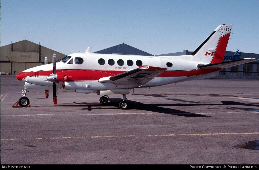 Aircraft Photo of C-FDOY | Beech A100 King Air | Transport Canada | AirHistory.net #179214