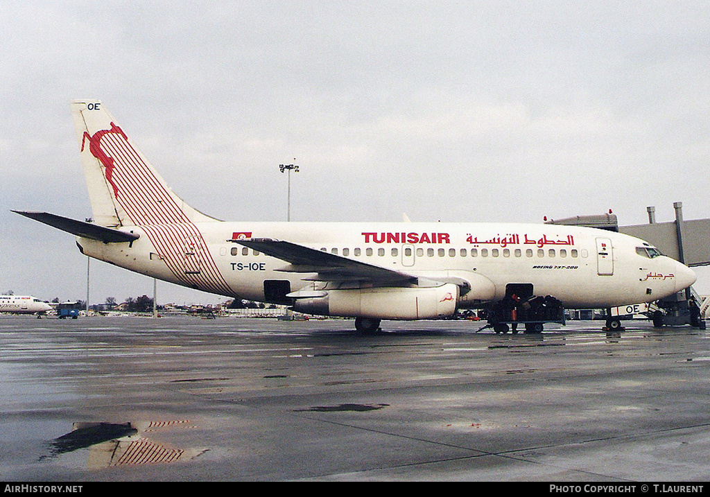Aircraft Photo of TS-IOE | Boeing 737-2H3/Adv | Tunisair | AirHistory.net #179223