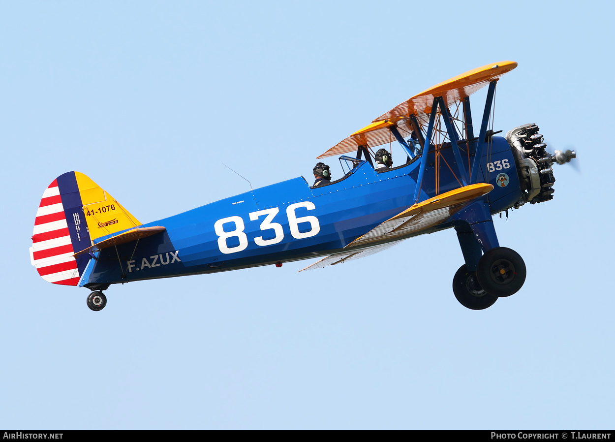 Aircraft Photo of F-AZUX | Boeing PT-17 Kaydet (A75N1) | USA - Air Force | AirHistory.net #179229