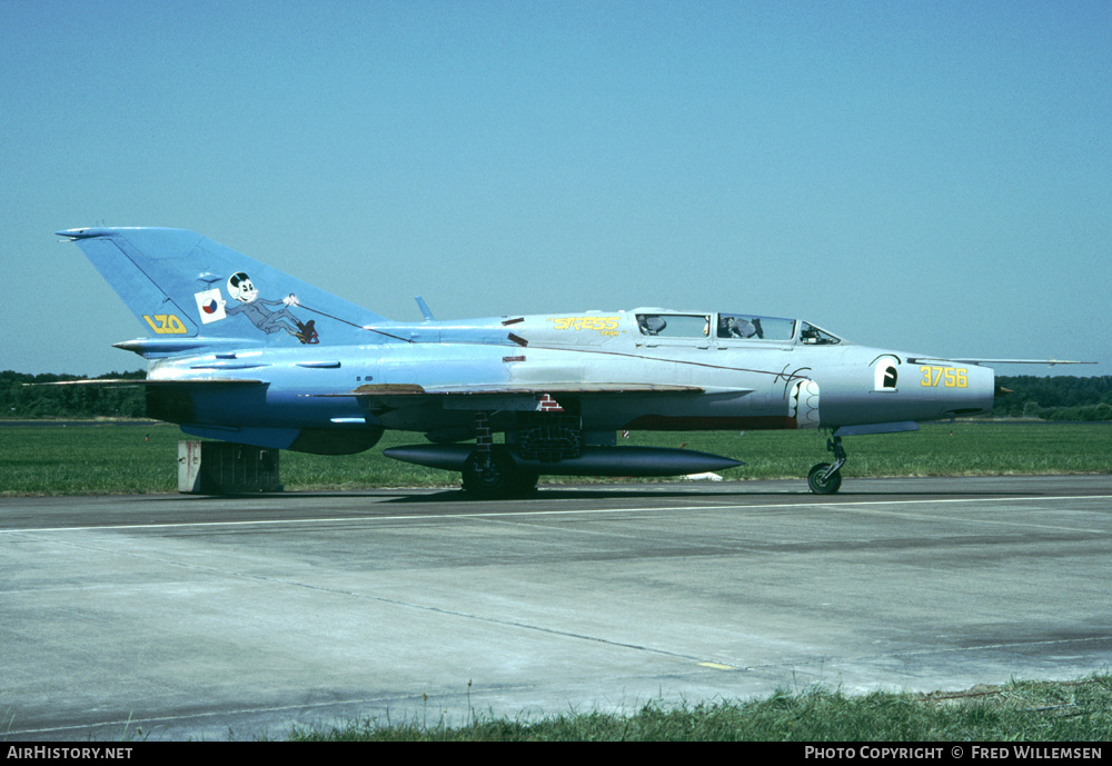 Aircraft Photo of 3756 | Mikoyan-Gurevich MiG-21UM | Czechia - Air Force | AirHistory.net #179283