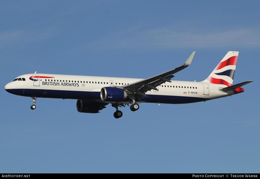 Aircraft Photo of G-NEOW | Airbus A321-251NX | British Airways | AirHistory.net #179295