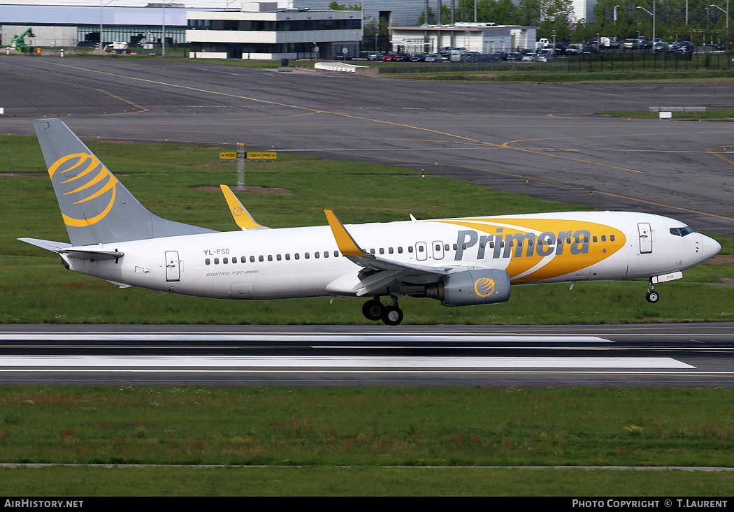 Aircraft Photo of YL-PSD | Boeing 737-86N | Primera Air | AirHistory.net #179335