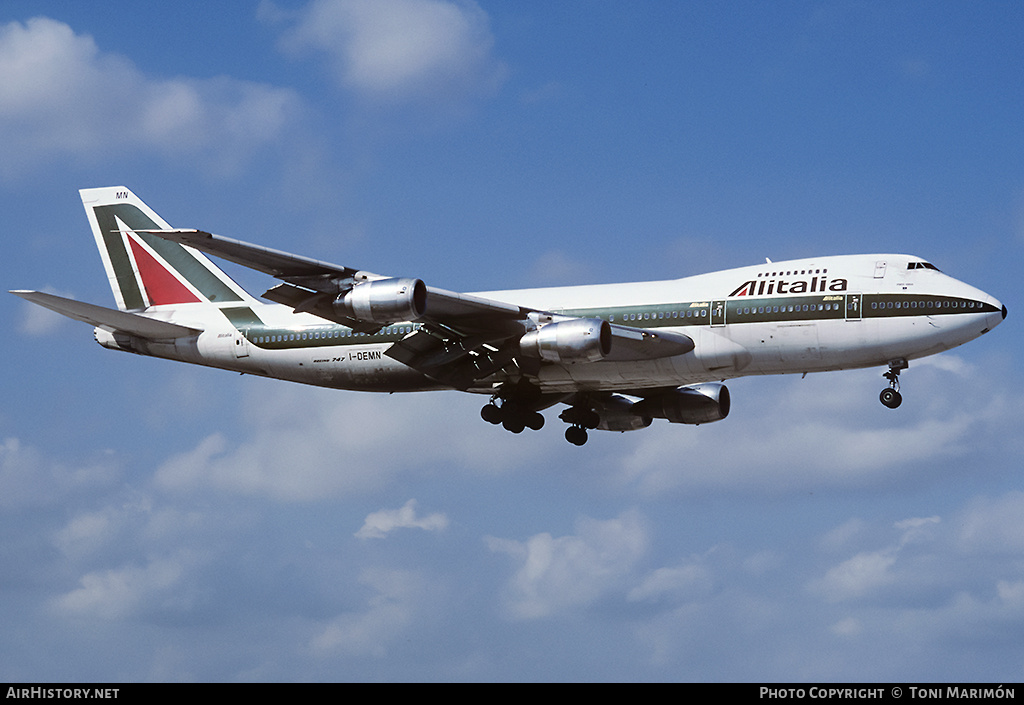 Aircraft Photo of I-DEMN | Boeing 747-243B | Alitalia | AirHistory.net #179340