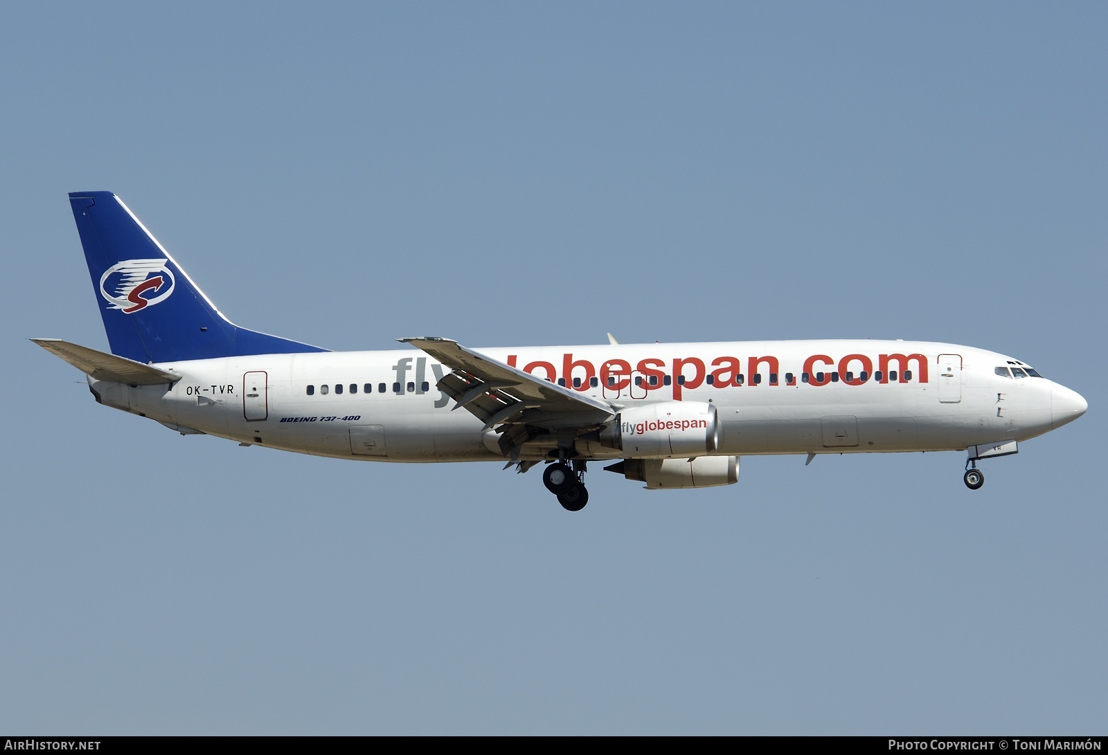 Aircraft Photo of OK-TVR | Boeing 737-4Y0 | Flyglobespan | AirHistory.net #179346