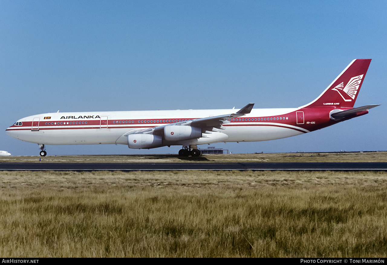 Aircraft Photo of 4R-ADC | Airbus A340-311 | AirLanka | AirHistory.net #179362