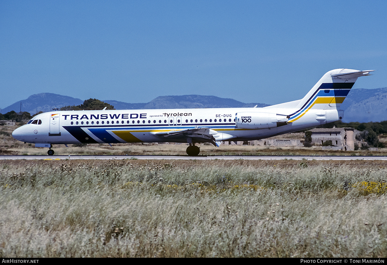 Aircraft Photo of SE-DUG | Fokker 100 (F28-0100) | Transwede Airways | AirHistory.net #179363