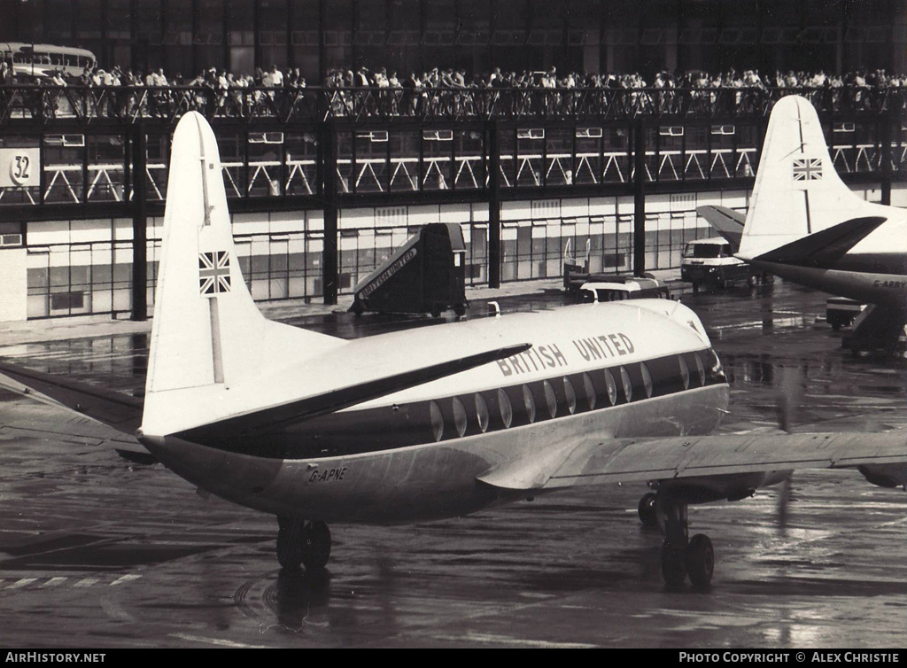 Aircraft Photo of G-APNE | Vickers 831 Viscount | British United Airways - BUA | AirHistory.net #179424