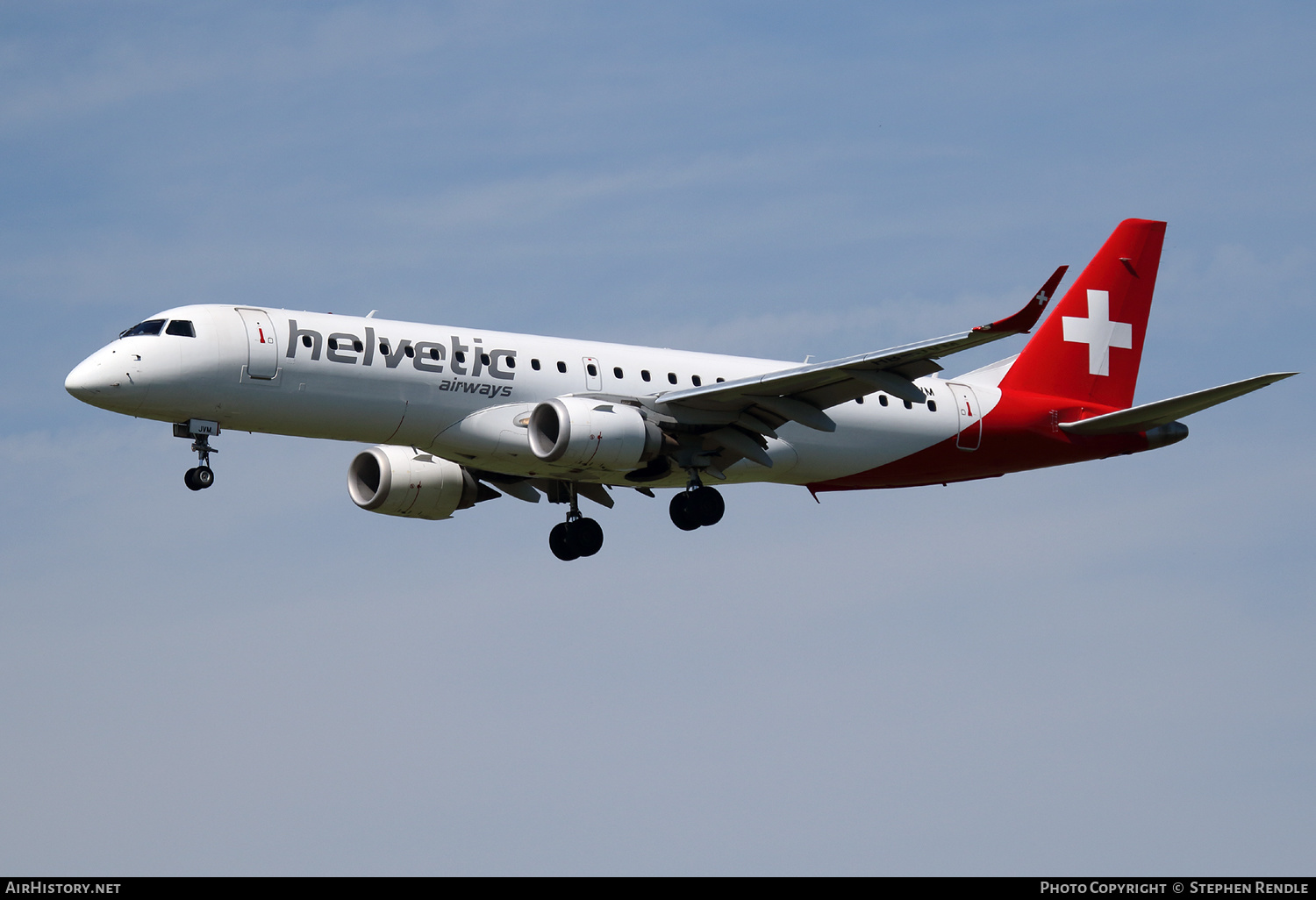 Aircraft Photo of HB-JVM | Embraer 190LR (ERJ-190-100LR) | Helvetic Airways | AirHistory.net #179519