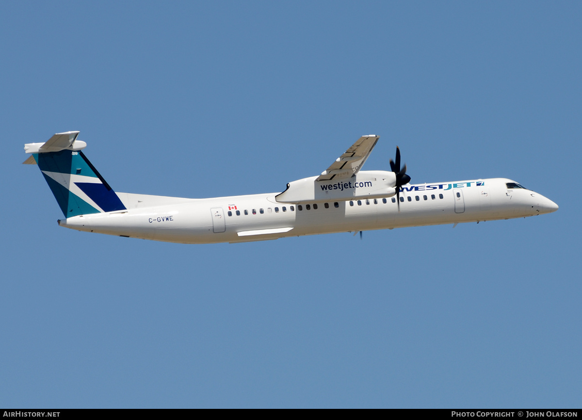 Aircraft Photo of C-GVWE | Bombardier DHC-8-402 Dash 8 | WestJet | AirHistory.net #179541