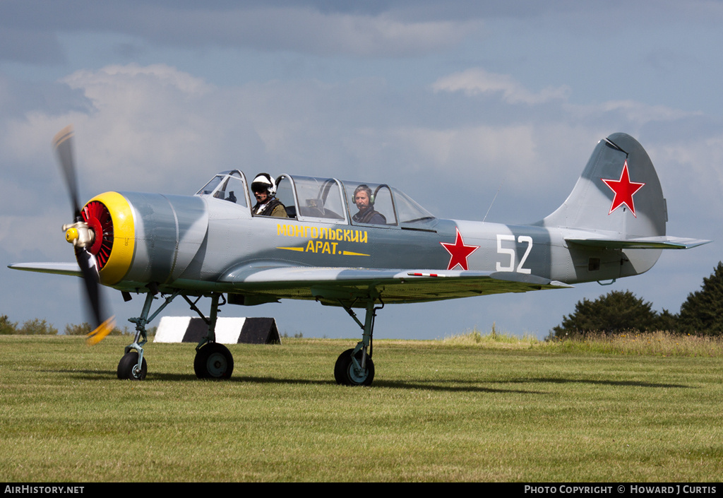 Aircraft Photo of G-CCJK | Yakovlev Yak-52 | Soviet Union - Air Force | AirHistory.net #179607