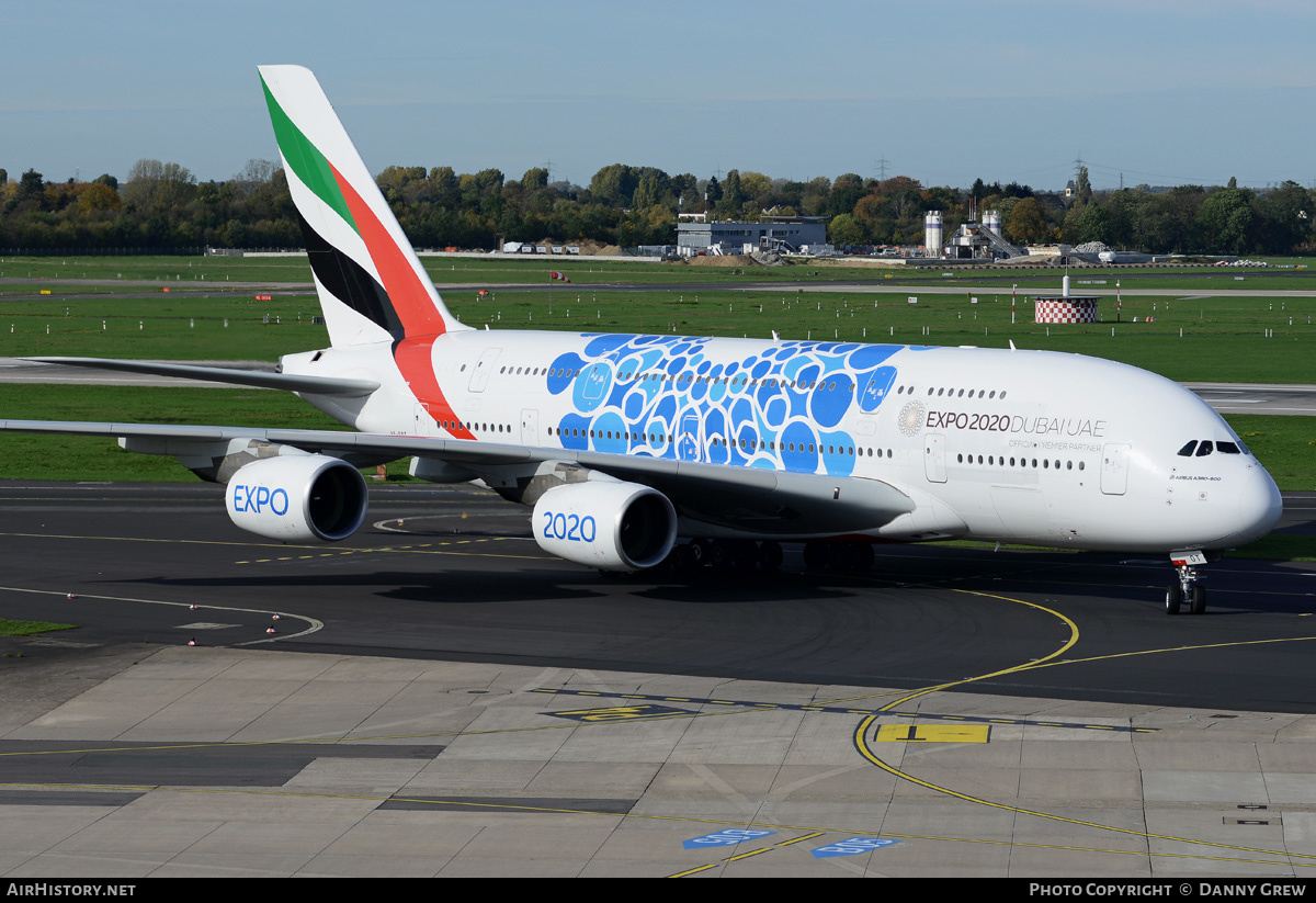 Aircraft Photo of A6-EOT | Airbus A380-861 | Emirates | AirHistory.net #179623
