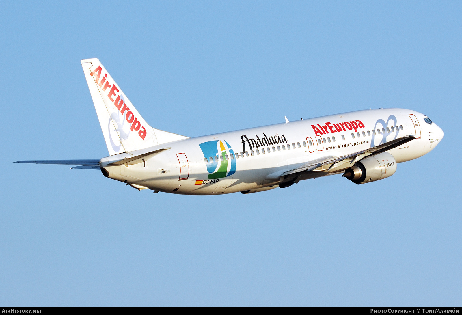 Aircraft Photo of EC-FXP | Boeing 737-4Q8 | Air Europa | AirHistory.net #179624