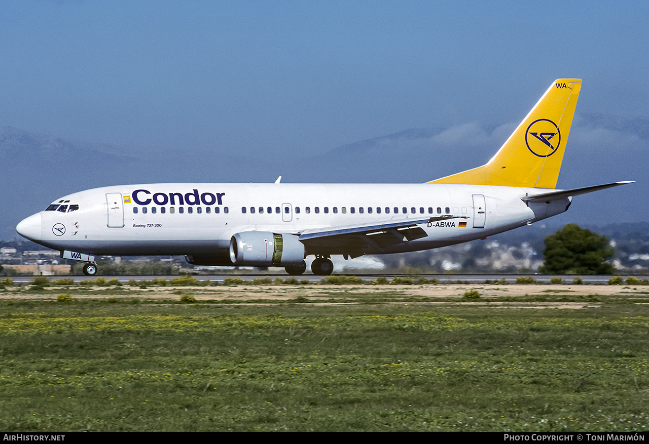 Aircraft Photo of D-ABWA | Boeing 737-330 | Condor Flugdienst | AirHistory.net #179723