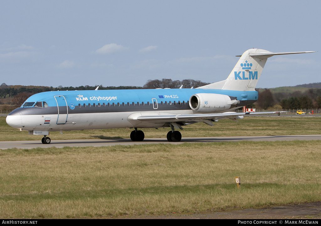 Aircraft Photo of PH-KZG | Fokker 70 (F28-0070) | KLM Cityhopper | AirHistory.net #179774