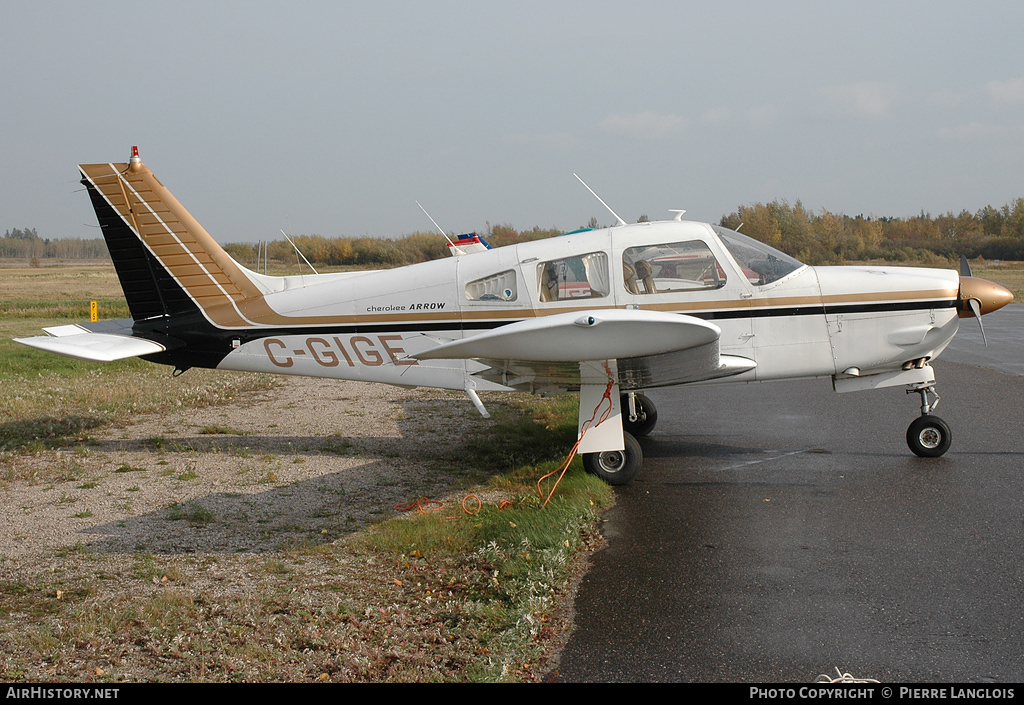 Aircraft Photo of C-GIGE | Piper PA-28R-200 Cherokee Arrow II | AirHistory.net #179778