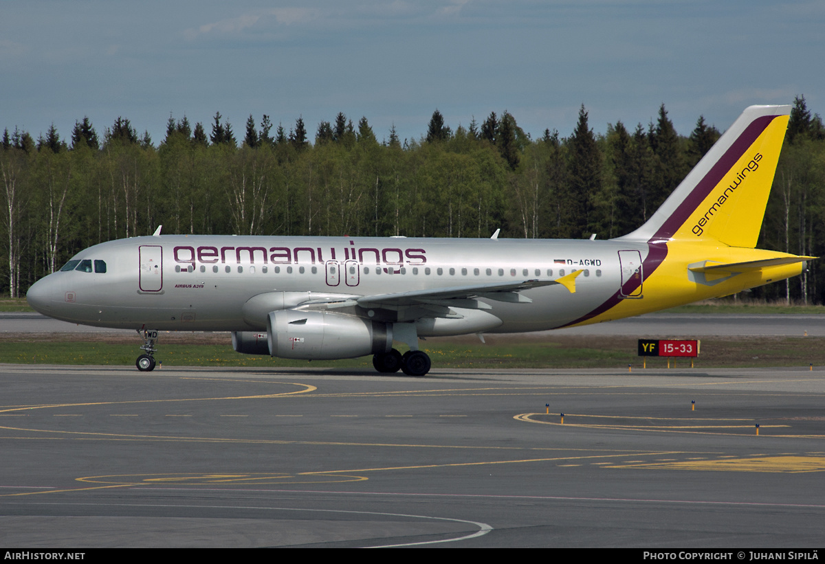 Aircraft Photo of D-AGWD | Airbus A319-132 | Germanwings | AirHistory.net #179911