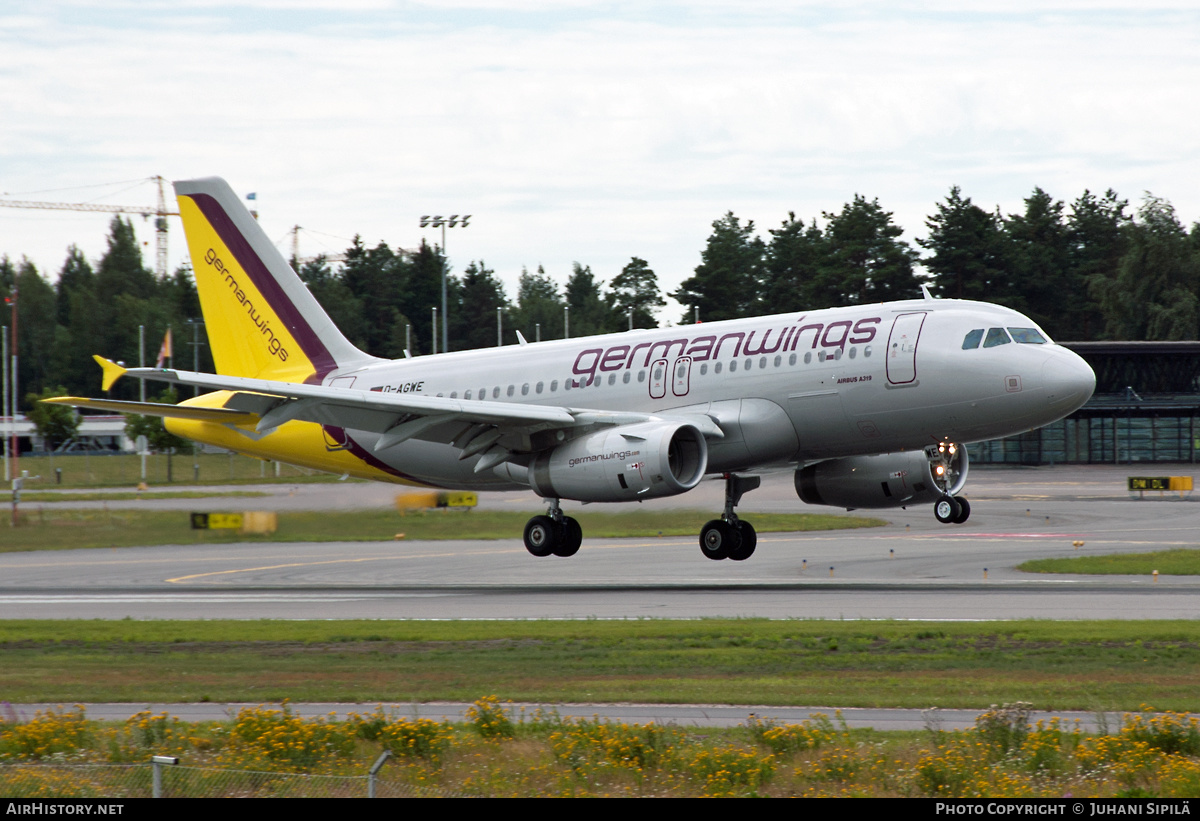Aircraft Photo of D-AGWE | Airbus A319-132 | Germanwings | AirHistory.net #179922