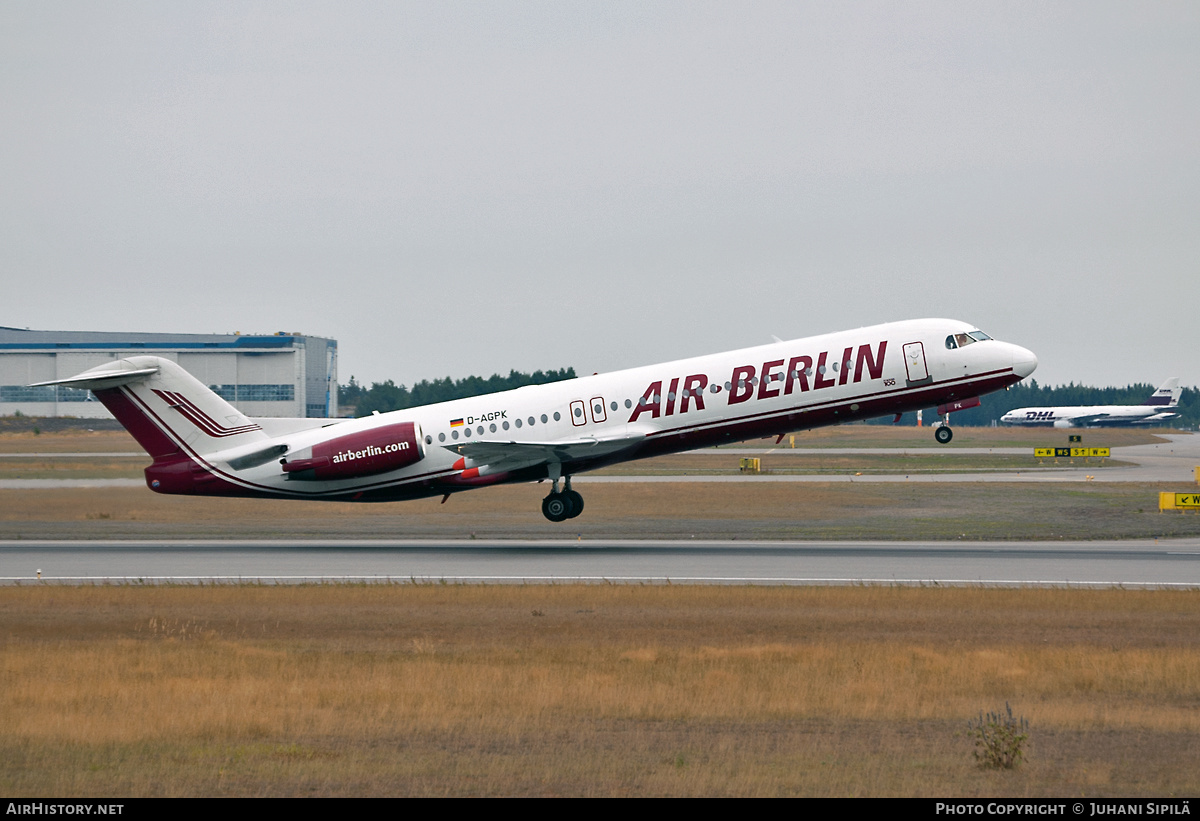 Aircraft Photo of D-AGPK | Fokker 100 (F28-0100) | Air Berlin | AirHistory.net #179925