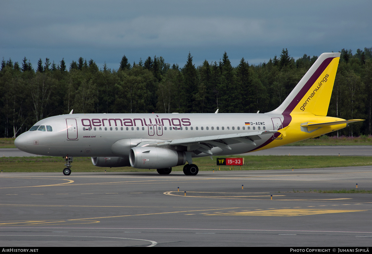 Aircraft Photo of D-AGWC | Airbus A319-132 | Germanwings | AirHistory.net #179927