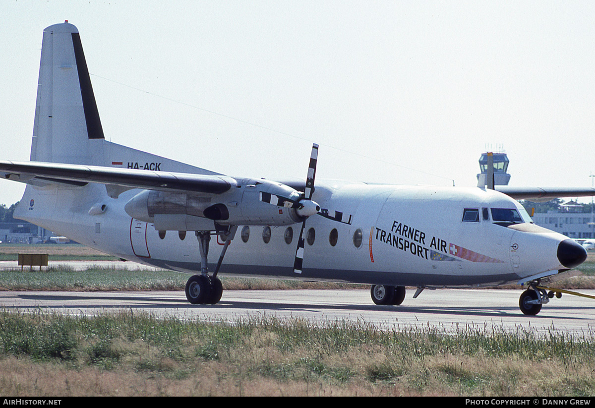 Aircraft Photo of HA-ACK | Fokker F27-400 Friendship | Farner Air Transport | AirHistory.net #179972