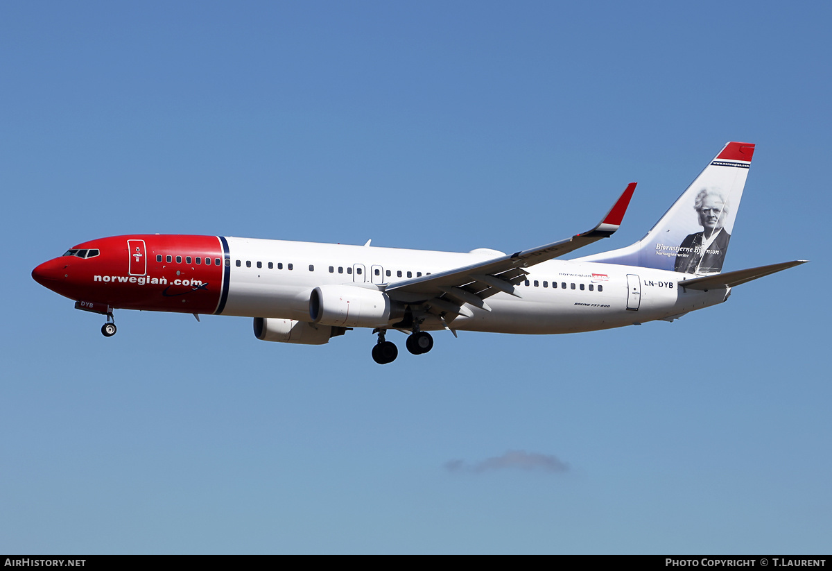 Aircraft Photo of LN-DYB | Boeing 737-8JP | Norwegian Air Shuttle | AirHistory.net #180043