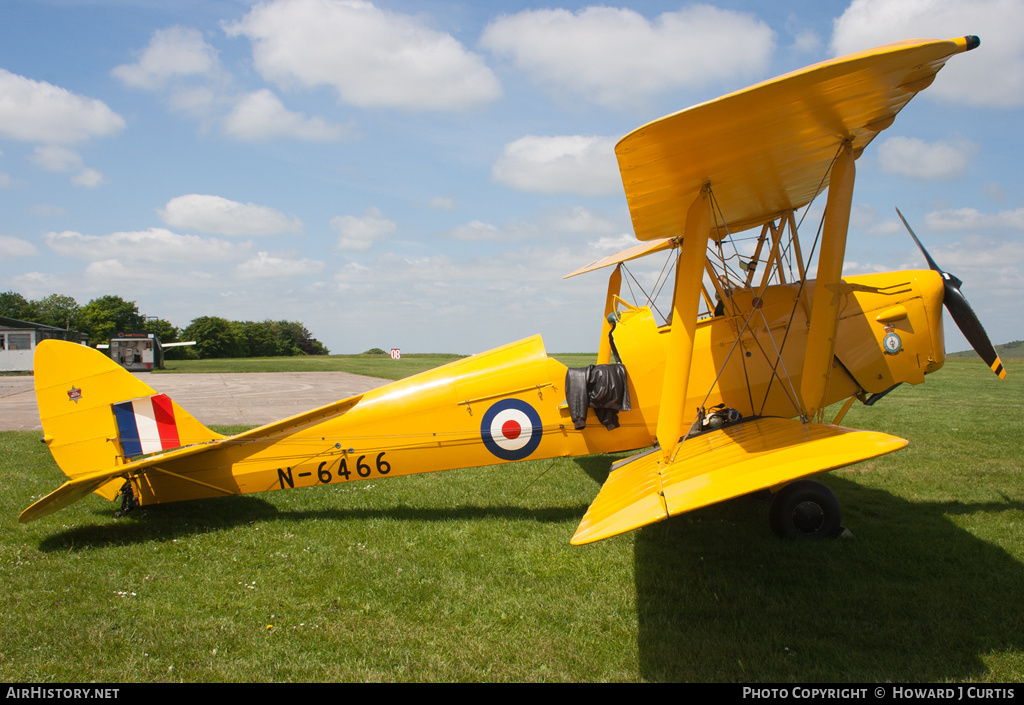 Aircraft Photo of G-ANKZ / N6466 | De Havilland D.H. 82A Tiger Moth II | UK - Air Force | AirHistory.net #180109