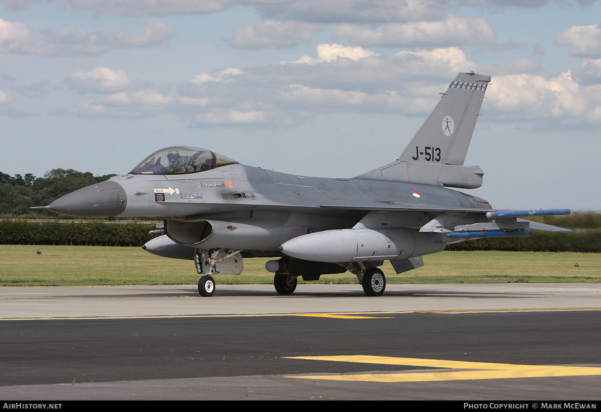 Aircraft Photo of J-513 | General Dynamics F-16AM Fighting Falcon | Netherlands - Air Force | AirHistory.net #180130