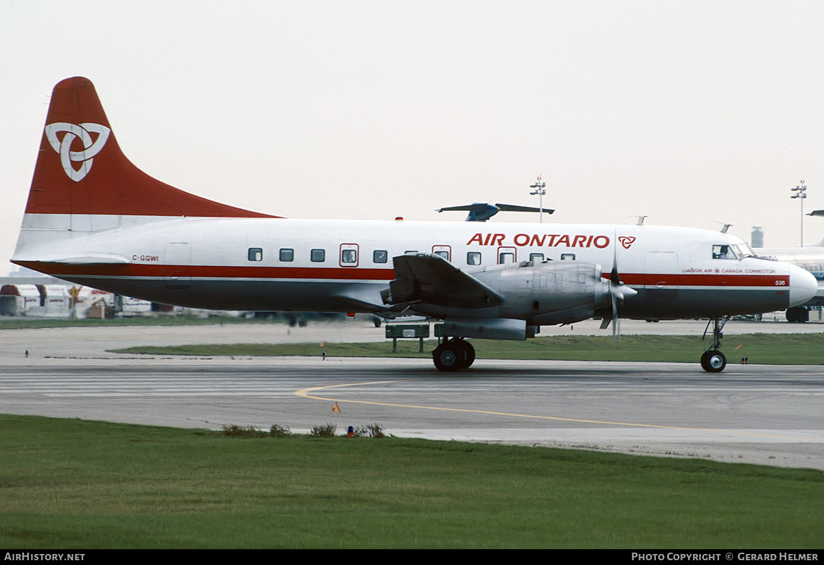 Aircraft Photo of C-GGWI | Convair 580 | Air Ontario | AirHistory.net #180220