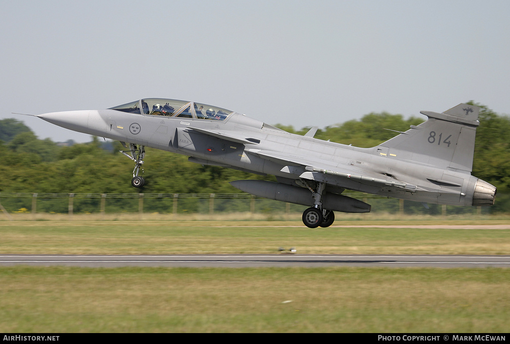 Aircraft Photo of 39814 | Saab JAS 39B Gripen | Sweden - Air Force | AirHistory.net #180222